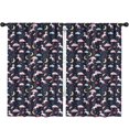 thumbnail image 1 of Unicorn and Planet Black Pattern Insulated Teens Curtains Set Of 2, Bedroom Essentials, Toddler Room Decor 52"x84", 1 of 5