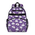 thumbnail image 1 of Unicorn and Rainbow Purple Pattern Cute School Backpack Bag for School with Padded Back and Adjustable Shoulder Straps 15.25"x11.5"x5.25", 1 of 5