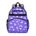 thumbnail image 1 of Unicorn and Rainbow Purple Pattern Cute School Backpack Bag for School with Padded Back and Adjustable Shoulder Straps 15.25"x11.5"x5.25", 1 of 5