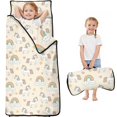 thumbnail image 1 of Unicorn and Star Beige Pattern Teens Toddler Nap Mat with Pillow, Sleeping Mat Bag for Preschool Daycare 60"x20", 1 of 6