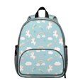 thumbnail image 1 of Unicorn and Star Blue Pattern Backpack for School, Cute School Bag with Adjustable Shoulder Straps and Padded Back, 13.8"x11.4"x6", 1 of 5
