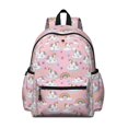 thumbnail image 1 of Unicorn and Star Pink Pattern Cute School Backpack with Padded Back and Adjustable Shoulder Straps 13.4"x11"x4.7", 1 of 5