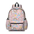 thumbnail image 1 of Unicorn and Star Pink Pattern Cute School Backpack with Padded Back and Adjustable Shoulder Straps 13.4"x11"x4.7", 1 of 5