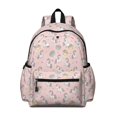 thumbnail image 1 of Unicorn and Star Pink Pattern Cute School Backpack with Padded Back and Adjustable Shoulder Straps 13.4"x11"x4.7", 1 of 5