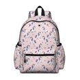 thumbnail image 1 of Unicorn and Star Pink Pattern Cute School Backpack with Padded Back and Adjustable Shoulder Straps 13.4"x11"x4.7", 1 of 5