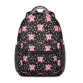 thumbnail image 1 of Unicorn and Wing Black Pattern Backpack for School, Cute School Bag with Adjustable Shoulder Straps and Padded Back, 15.3"x11"x6.7", 1 of 5