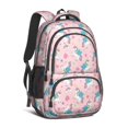 thumbnail image 1 of Unicorn and Wing Pink Pattern Backpack for School, Cute School Bag with Adjustable Shoulder Straps and Padded Back, 16.9"x12.6"x5.9", 1 of 5