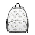 thumbnail image 1 of Unicorn and Wing White Pattern Backpack for School, Cute School Bag with Adjustable Shoulder Straps and Padded Back, 13.8"x11.4"x6", 1 of 5