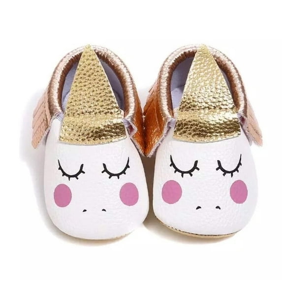 Baby Girl Shoes, Flat Heel, Gold, 13-18M
