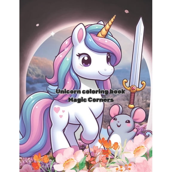 Unicorn coloring book: Magic Corners (Paperback)
