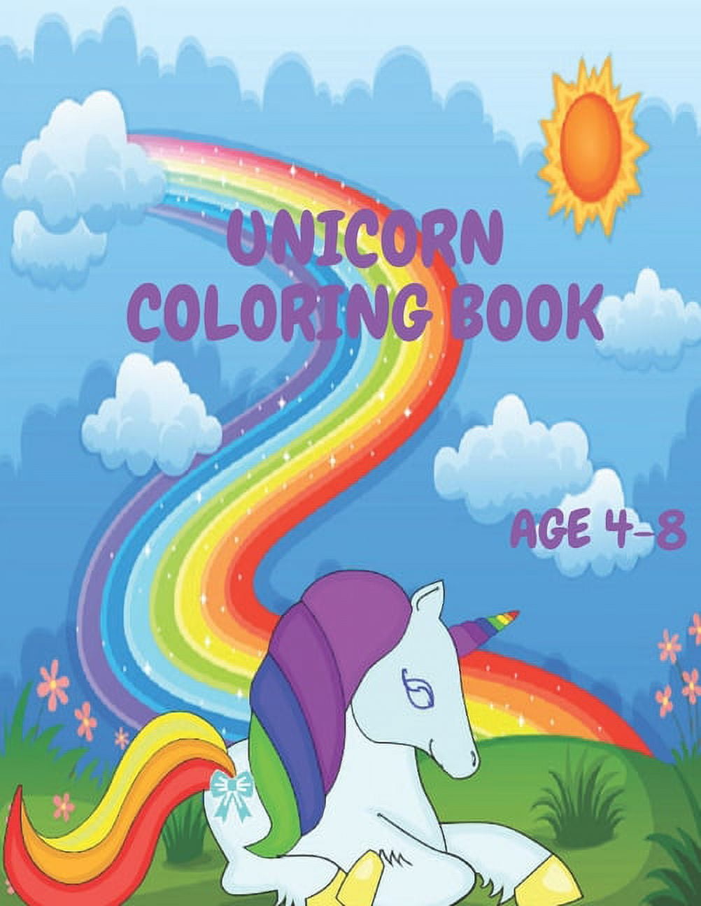 Unicorn coloring book age 4-8 : coloring book for kids (Paperback ...