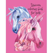 Unicorn coloring book for girls, Paperback