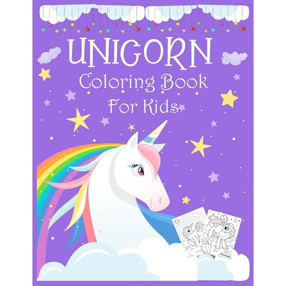 Unicorn coloring book for kids.: 8.5X11 inch & 61 pages Super cute unicorn active coloring book for kids, teens, age 4-8, age 8-12. (Paperback)