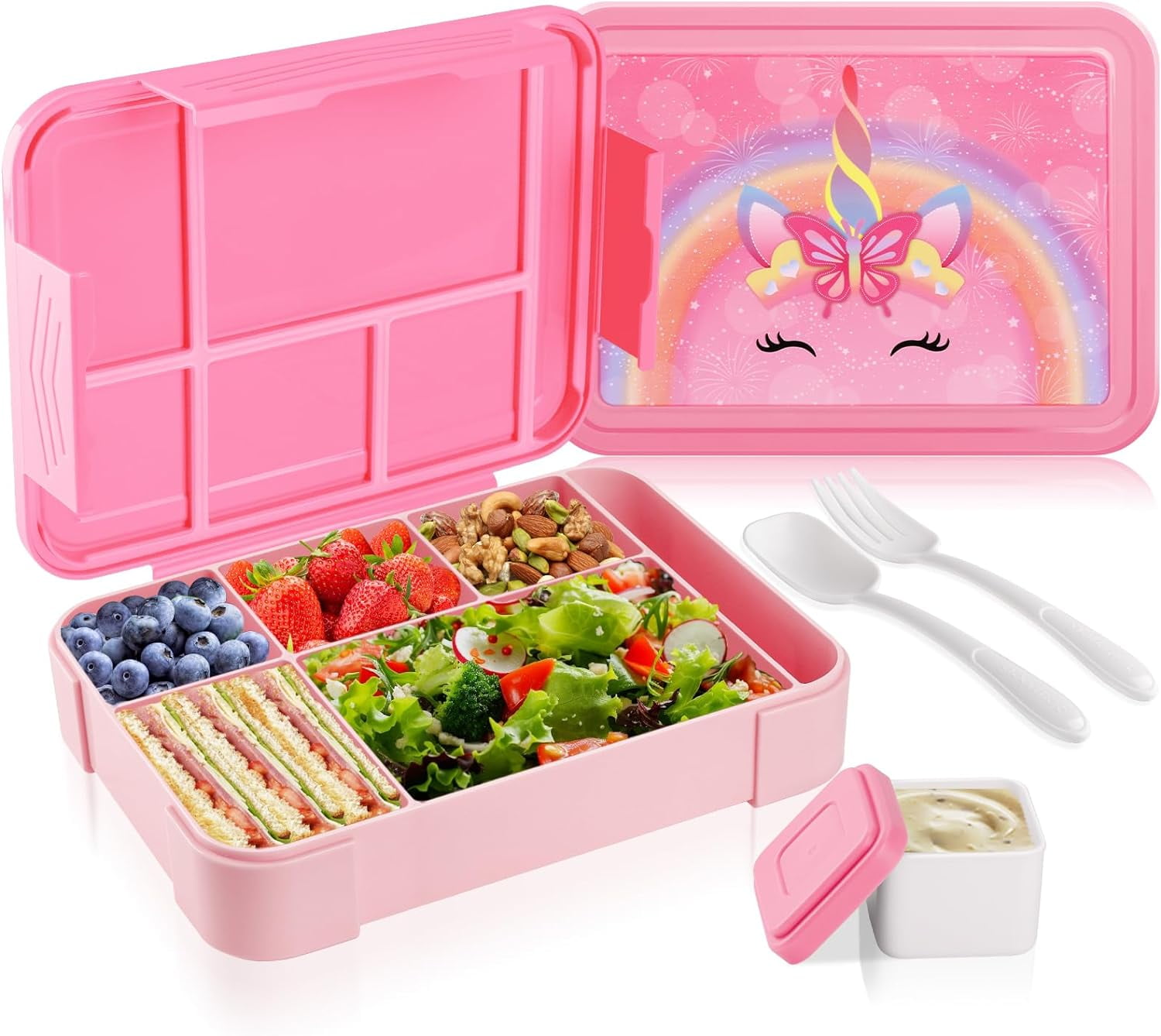 JYPS Bento Box, Leak-Proof Lunch Box, Pink Unicorn - Walmart.com JYPS Bento Box, Leak-Proof Lunch Box, Pink Unicorn - Walmart.com