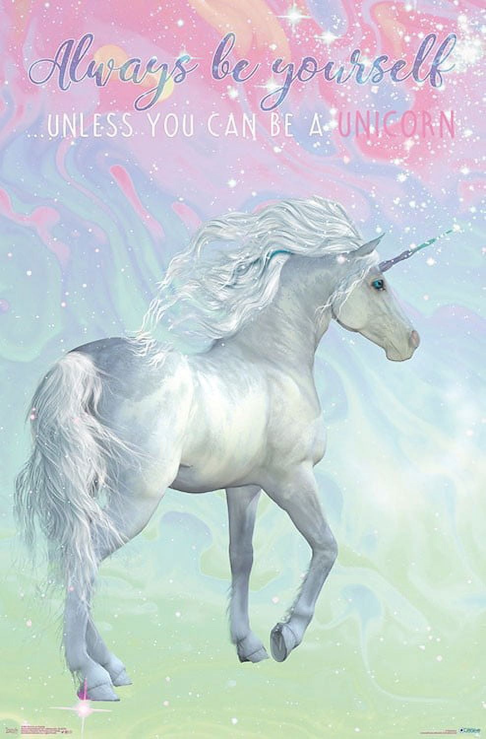 Unicorn on Pastels Poster Print (22 x 34)