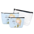 thumbnail image 1 of Unicorn or Mermaid Printed 3 pc Pouch Bag Set Cosmetic Makeup Pencil Accessories Little Mermaid, 1 of 1