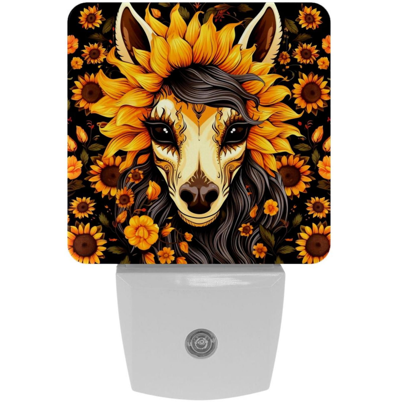 Unicorn skeleton sunflower LED Square Night Lights - Energy Efficient ...