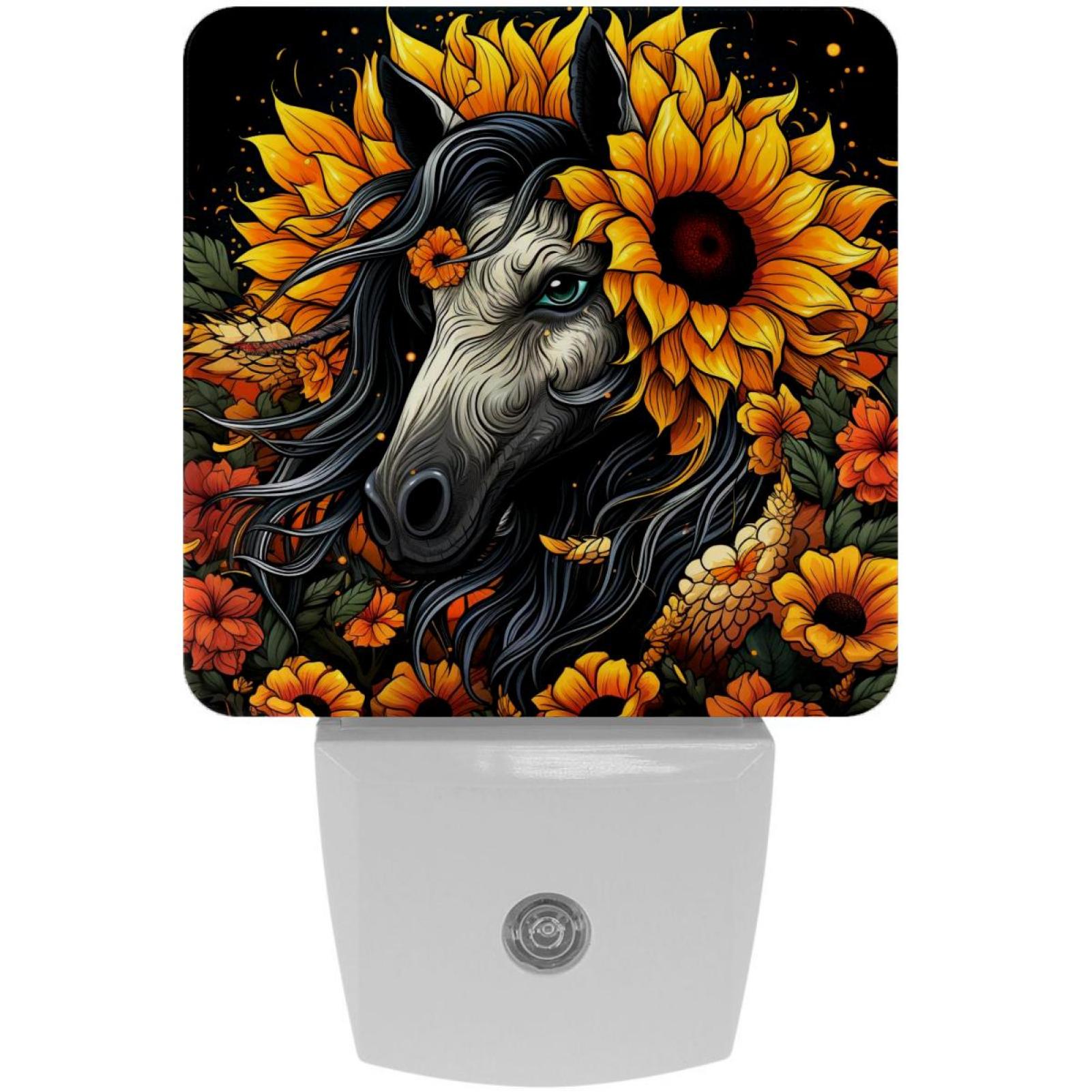 Unicorn skeleton sunflower LED Square Night Lights - Energy Efficient ...
