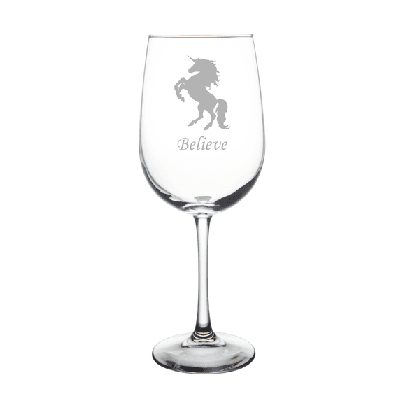 C&M Personal Gifts 19 oz Unicorn Believe Wine Glass