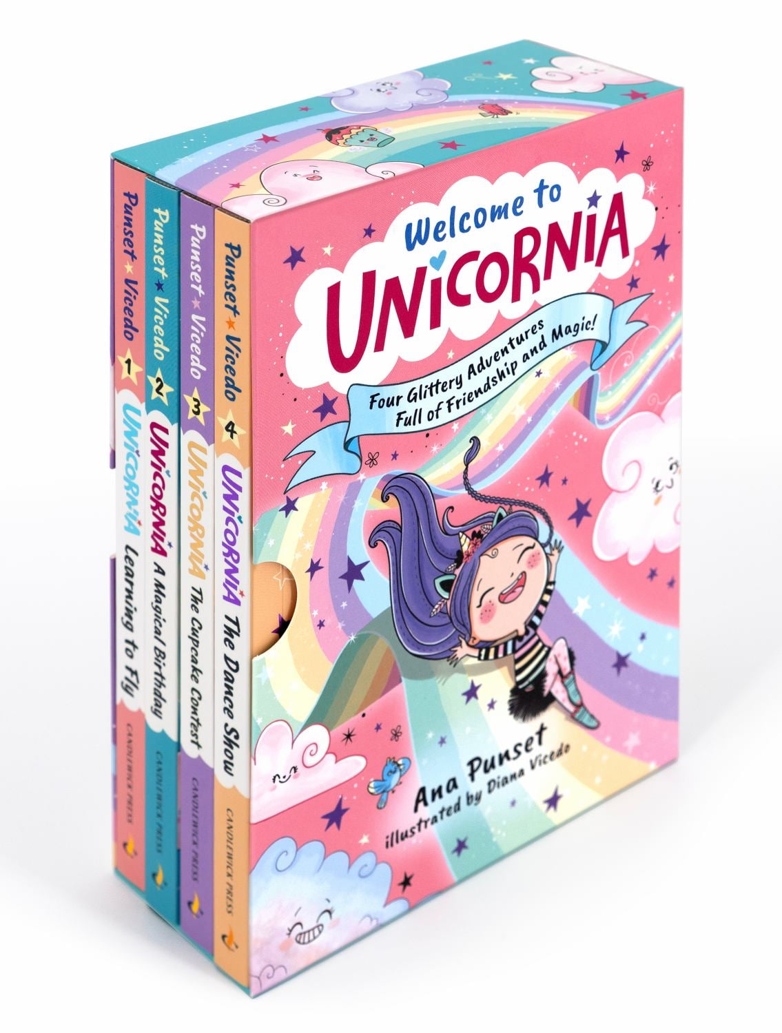 Welcome to Unicornia: Four Glittery Adventures Full of Friendship and Magic!: (Box Set of Early Chapter Readers about Unicorns) (Hardcover)