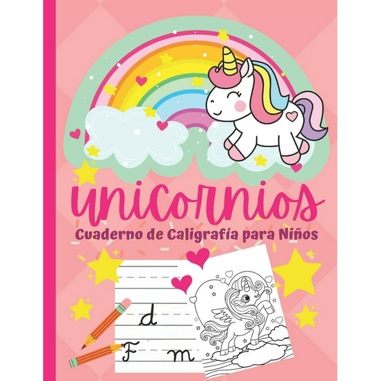 Unicornios, Cuaderno de Caligrafía para Niños : Cuaderno de actividades  infantiles para aprender Escribir con Mayúsculas y Minúsculas con  Unicornios para colorear - Caligrafía para niños en educación primaria y  ESO (Paperback) 