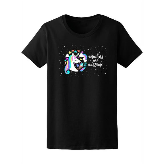 Unicorns Are Awesome T-Shirt Men -Image by Shutterstock, Female x-Large
