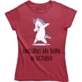 thumbnail image 1 of Unicorns Are Born In October Rainbow Women's T-Shirt, 1 of 4