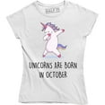 thumbnail image 1 of Unicorns Are Born In October Rainbow Women's T-Shirt, 1 of 4