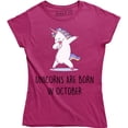 thumbnail image 1 of Unicorns Are Born In October Rainbow Women's T-Shirt, 1 of 4