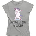 thumbnail image 1 of Unicorns Are Born In October Rainbow Women's T-Shirt, 1 of 4