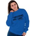 thumbnail image 1 of Unicorns Are Lame Said Nobody Ever Women Crewneck Sweatshirt Brisco Brands M, 1 of 6