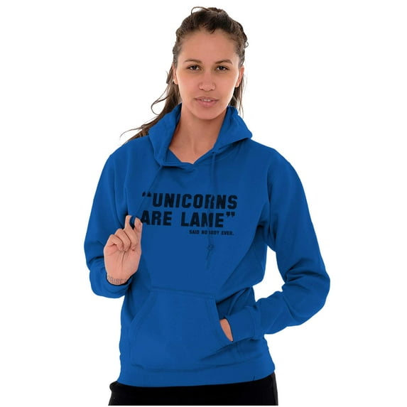 Unicorns Are Lame Said Nobody Ever Women Plus Size Graphic Pullover Hoodie Brisco Brands 2X
