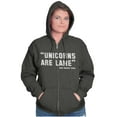 thumbnail image 1 of Unicorns Are Lame Said Nobody Ever Zip Hoodie Sweatshirt Women Brisco Brands L, 1 of 6