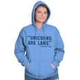 thumbnail image 1 of Unicorns Are Lame Said Nobody Ever Zip Hoodie Sweatshirt Women Brisco Brands X, 1 of 6