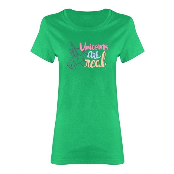 Unicorns Are Real Cool Design Shaped Tee Women's -Image by Shutterstock