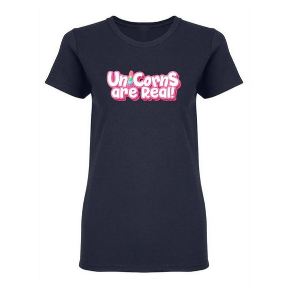 Unicorns Are Real Design Shaped T-Shirt Women -Image by Shutterstock, Female Large