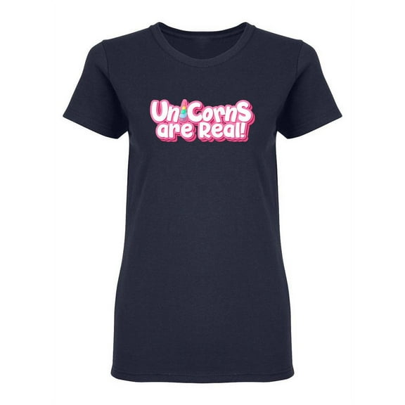 Unicorns Are Real Design Shaped T-Shirt Women -Image by Shutterstock, Female XX-Large