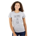 thumbnail image 1 of Unicorns Are Real Fantasy Creature Womens Fitted Plus Size Graphic Tee Brisco Brands 2X, 1 of 5