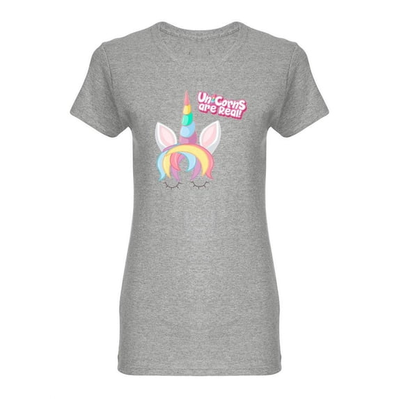 Unicorns Are Real Graphic Shaped T-Shirt Women -Image by Shutterstock, Female XX-Large