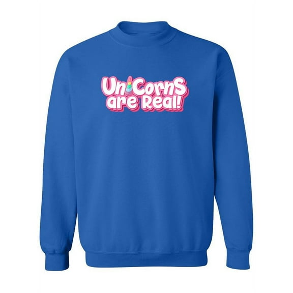 Unicorns Are Real Pastel Color  Sweatshirt Women -Image by Shutterstock, Female Medium