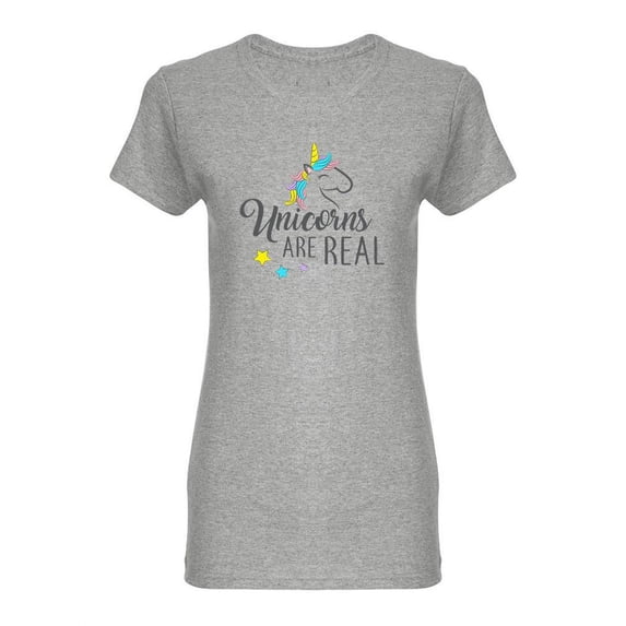 Unicorns Are Real Slogan Design Shaped T-Shirt Women -Image by Shutterstock, Female XX-Large
