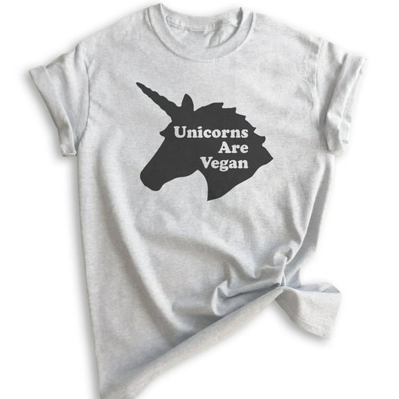 Unicorns Are Vegan Shirt, Unisex Women's Shirt, Vegan Shirt, Veganism Shirt, Vegan Unicorn Shirt, Heather Ash, X-Small