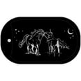 thumbnail image 1 of Unicorns Black Brushed Chrome Novelty Metal Dog Tag Necklace 2" x 1" Dog Tag (DT), 1 of 1