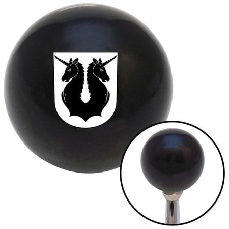 Unicorns Coat of Arms Black Shift Knob with M16 x 1.5 Insert Shifter Auto Manual
