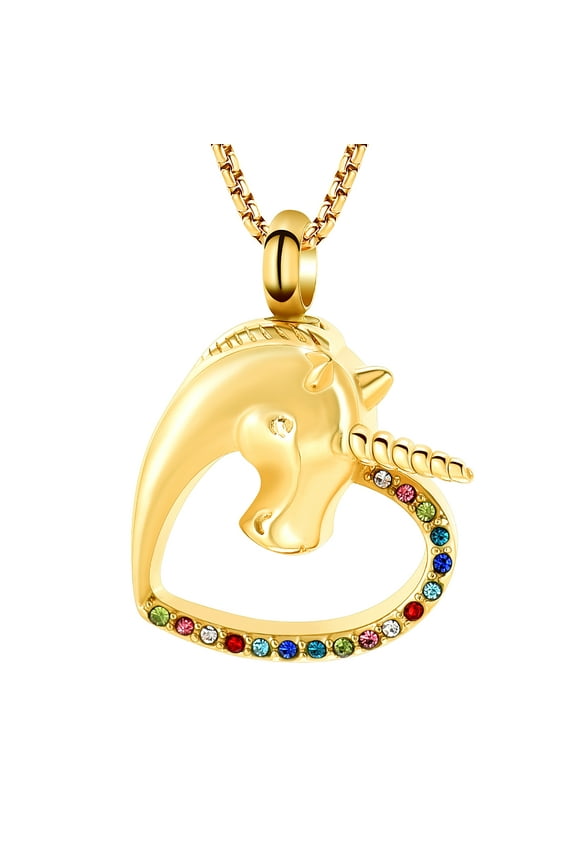 Unicorns Cremation Pendant Small Urns For Ashes Keepsake Urn Necklace