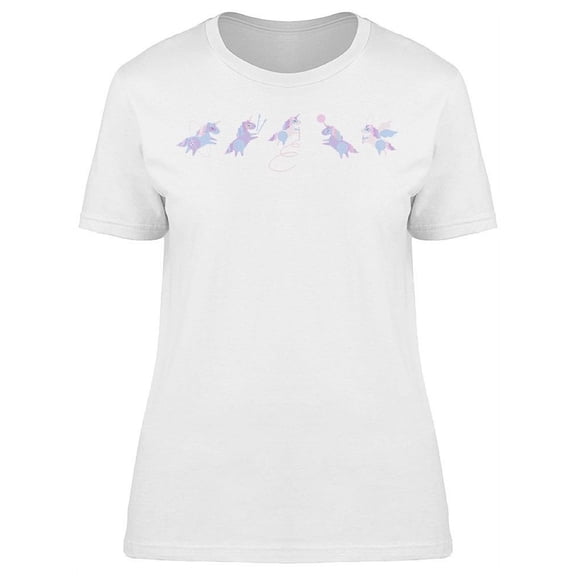 Unicorns Doing Gymnastics T-Shirt Women -Image by Shutterstock, Female x-Large