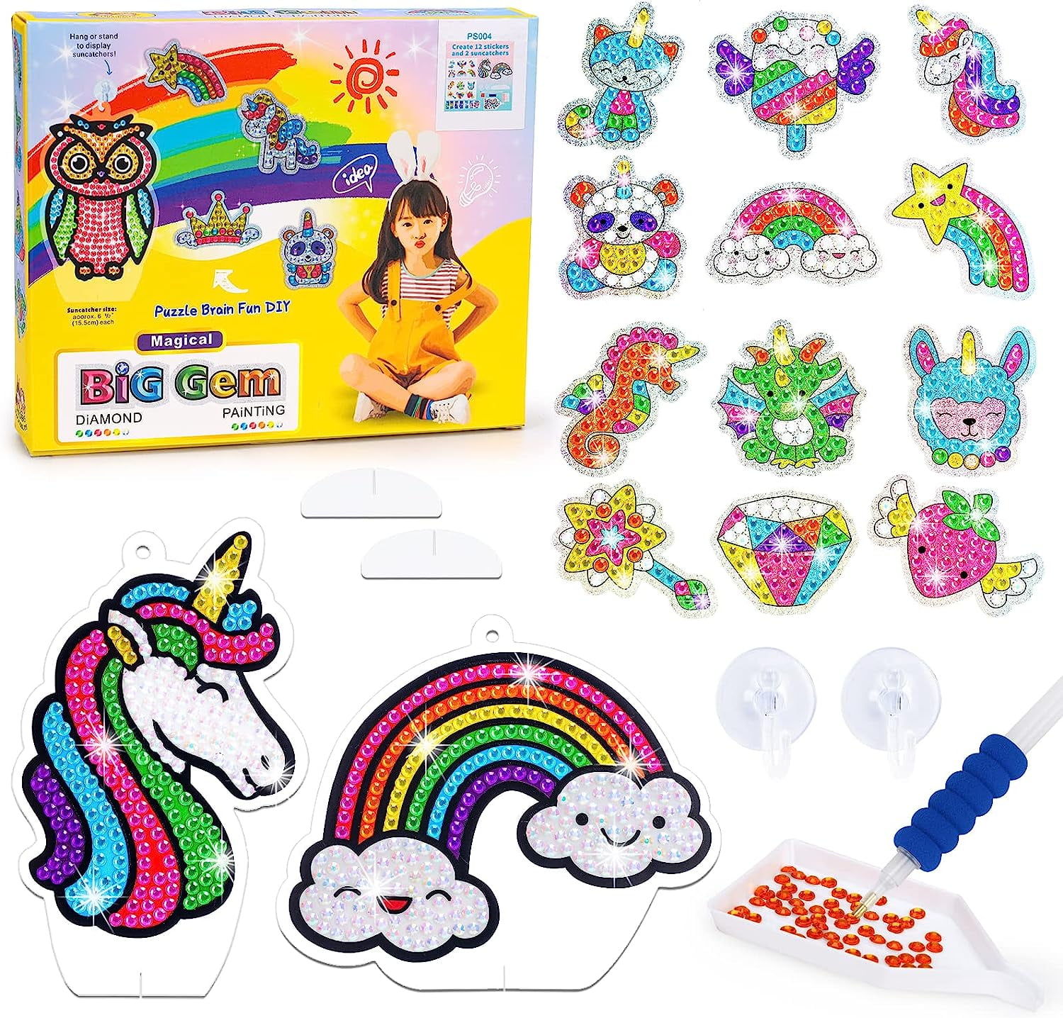 Unicorns Gifts for Girls 4 5 6 7 8 Year Old, 66Pcs Coloring Scented Markers  Kit with Unicorn Pencil Case, Unicorn Art Supplies Toys for Kids, Birthday