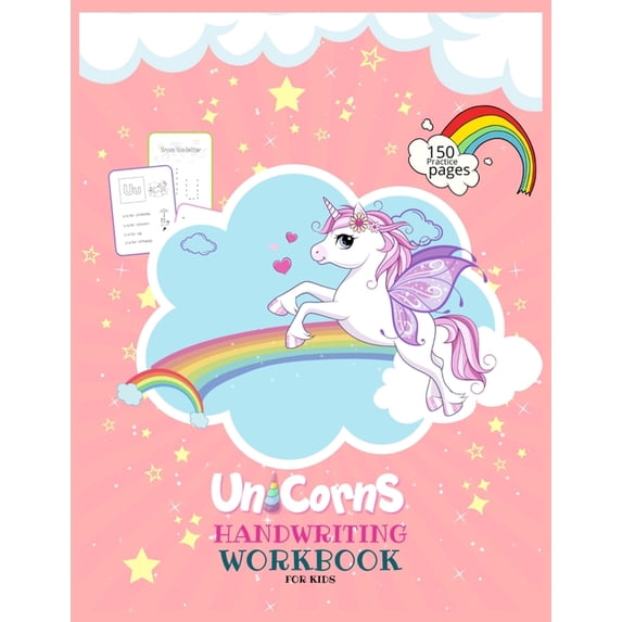 Unicorns Handwriting Workbook for Kids: Unicorn Handwriting Practice Paper Letter Tracing Workbook for Kids - Unicorn Le, (Paperback)