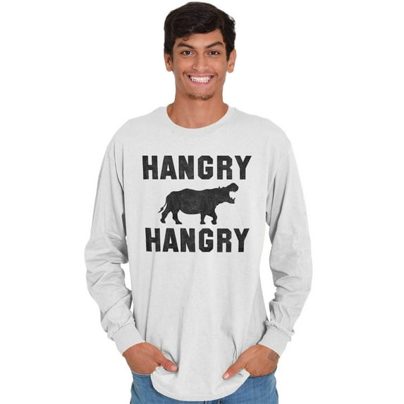 Unicorns Long Sleeve Tees Shirts T-Shirts Hangry Hungry Hippos Save Chubby