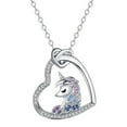 thumbnail image 1 of Unicorns Necklace Gifts for Daughter, Rainbow Unicorn Necklaces Jewelry Gift for Unicorn Lovers Niece Granddaughter, 1 of 6
